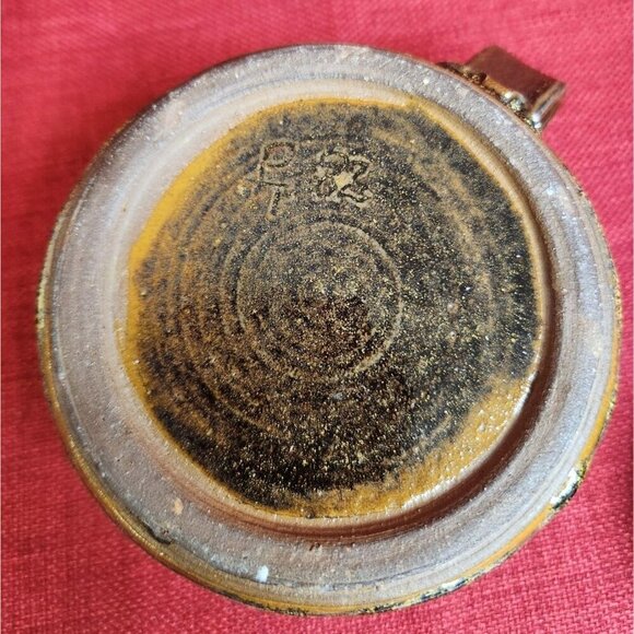 Vintage Ceramic Creamer Pitcher & Small Cup Set, Coffee Bar, Unique Pottery, 198 - Picture 4 of 7